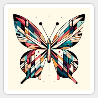 Kaleidoscope Whispers - Geometric Butterfly Sticker